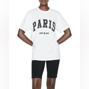 Anine Bing White Paris T-Shirt for Women